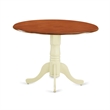 Pemberly Row Traditional Wood Dining Table in Cherry/Cream Finish