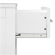 Pemberly Row Transitional Wood Storage Cabinet in White/Nickel
