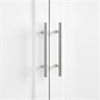 Pemberly Row Transitional Wood Storage Cabinet in White/Nickel