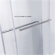 Pemberly Row Double Sliding Frameless Glass Tub Door in Matte Black
