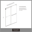 Pemberly Row Double Sliding Frameless Glass Tub Door in Matte Black