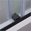 Pemberly Row Double Sliding Frameless Glass Tub Door in Matte Black