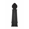 Pemberly Row Contemporary Grandfather Clock in Mirrored & Faux Diamonds