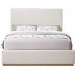 Pemberly Row Modern / Contemporary Rich Cream Boucle Fabric Full Bed