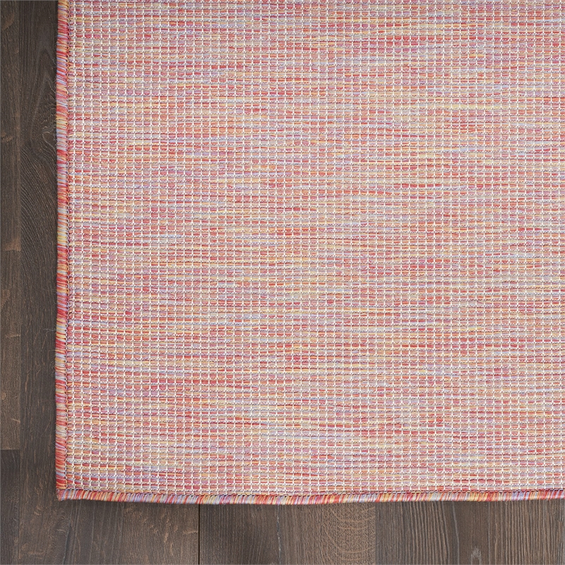 Pemberly Row Contemporary 8' x Round Rainbow Modern Indoor/Outdoor Rug