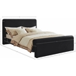 Pemberly Row Modern / Contemporary Fabric Black Velvet Full Bed