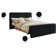 Pemberly Row Modern / Contemporary Fabric Black Velvet Full Bed