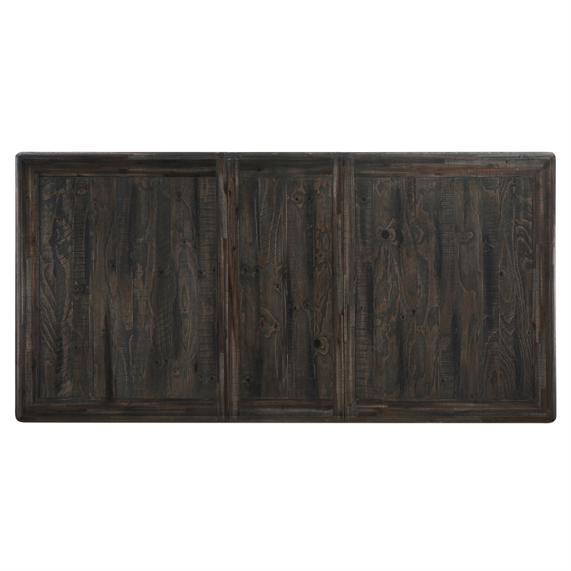 Pemberly Row Contemporary Weathered White 84 in. Wood Dining Table