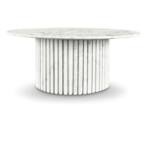Pemberly Row Modern / Contemporary Marble White Marble Coffee Table