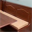 Pemberley Row Pine Walnut Breakfast Nook Set Rectangular Under Seat Storage 67.25