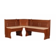 Pemberley Row Pine Walnut Breakfast Nook Set Rectangular Under Seat Storage 67.25