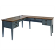 Pemberley Row Wood Blue Desk Rectangular Storage Drawer 48