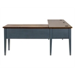 Pemberley Row Wood Blue Desk Rectangular Storage Drawer 48