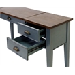 Pemberley Row Wood Blue Desk Rectangular Storage Drawer 48