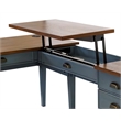 Pemberley Row Wood Blue Desk Rectangular Storage Drawer 48