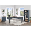 Pemberley Row Wood Blue Desk Rectangular Storage Drawer 48