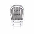 Pemberly Row Contemporary Glider and Ottoman White Wood Oyster Fabric