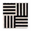 Pemberly Row Contemporary Square Bone In-Lay End Table-Black