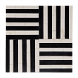 Pemberly Row Contemporary Square Bone In-Lay End Table-Black