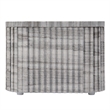 Pemberly Row Contemporary Rectangular Marble Side Table-Gray