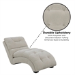 Pemberly Row Contemporary Arched Stitched Tufting Chaise In Amigo Linen
