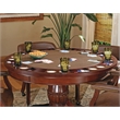 Pemberly Row Contemporary Black Top Poker Game Table in Cherry Finish