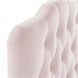 Pemberly Row Twin Diamond Tufted Performance Velvet Headboard in Pink