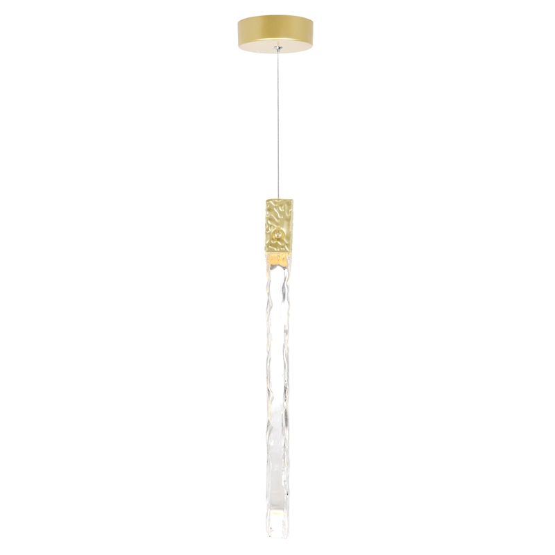 Pemberly Row Modern / Contemporary Metal LED Pendant in Gold Leaf