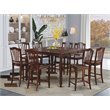 Pemberly Row Contemporary 9-Piece Wood Dining Set in Mahogany