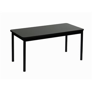 Pemberly Row 30&quotW x 60&quotD High Pressure Laminate Lab Table in Black Granite