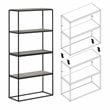 Pemberly Row Engineered Wood 2-Tier Wide Stackable Shelf in French Oak Gray