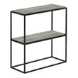 Pemberly Row Engineered Wood 2-Tier Wide Stackable Shelf in French Oak Gray