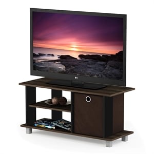 Pemberly Row Wood TV Entertainment Center for TV up to 32&quot in Walnut