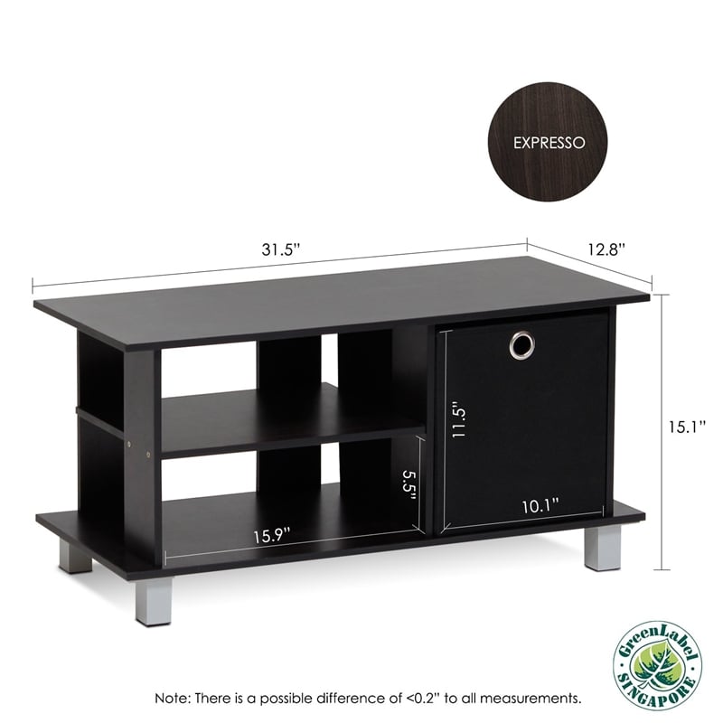 Pemberly Row Wood TV Entertainment Center for TV up to 32
