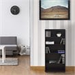 Pemberly Row Engineered Wood 4-Tier Multimedia Storage Tower in Espresso