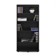 Pemberly Row Engineered Wood 4-Tier Multimedia Storage Tower in Espresso