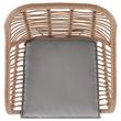 Pemberly Row 3-Piece Rattan Patio Conversation Set in Brown/Gray