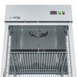 Pemberly Row Stainless Steel Upright Freezer with 3 Storage Shelves in Silver