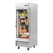 Pemberly Row Stainless Steel Upright Freezer with 3 Storage Shelves in Silver