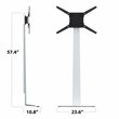 Pemberly Row Against the Wall Standing TV Mount for 24