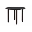 Pemberly Row Solid Wood Dining Drop Leaf Table w/ 2 Chairs in Ebony