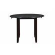 Pemberly Row Solid Wood Dining Drop Leaf Table w/ 2 Chairs in Ebony