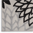 Pemberly Row 8' Runner Black White Fabric Tropical Area Rug (8' Runner)