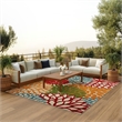 Pemberly Row 12' x 15' Green Fabric Tropical Area Rug (12' x 15')