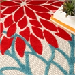 Pemberly Row 12' x 15' Green Fabric Tropical Area Rug (12' x 15')