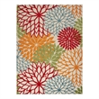 Pemberly Row 12' x 15' Green Fabric Tropical Area Rug (12' x 15')