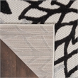 Pemberly Row 6' Runner Black White Fabric Tropical Area Rug (6' Runner)