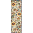 Pemberly Row 6' Runner Ivory Multicolor Fabric Farmhouse Area Rug (6' Runner)