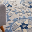 Pemberly Row 10' x 13' Blue Gray Fabric Farmhouse Area Rug (10' x 13')