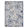 Pemberly Row 10' x 13' Blue Gray Fabric Farmhouse Area Rug (10' x 13')